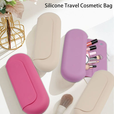 Logo Customized Silicone Travel Cosmetic Organizer for Women and Girls