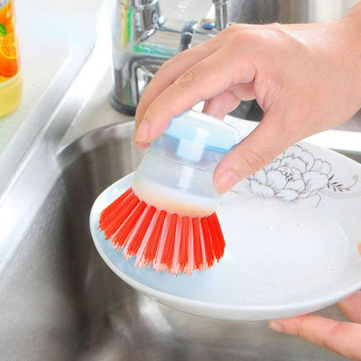Kitchen Cleaning Brush with ABS Handle Soap Dispensing Plastic Dishwashing Brush