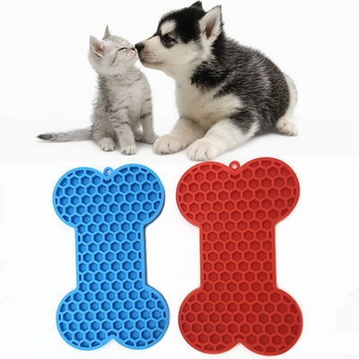 Customized Silicone Dog Lick Mat for Slow Feeding Bone-Shaped and Suction Design