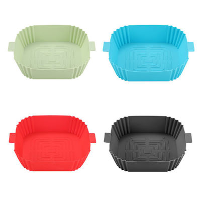 Sustainable Air Fryer Silicone Pot Liner Tray Pan for Baking Mat and Basket Square