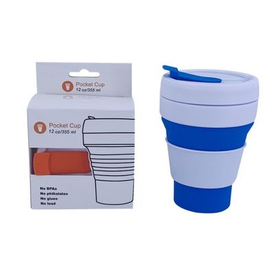 Stock Portable Retractable Collapsible Water Bottle for Event Gift and Pocket Coffee Cup