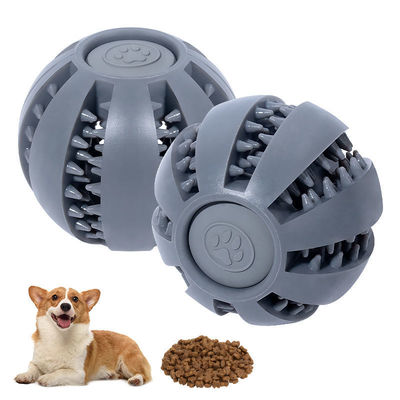 Playing Dog Toys Silicone Ball for Interactive Teeth Cleaning and Leak Food Dispensing