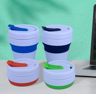 Stock Portable Retractable Collapsible Water Bottle for Event Gift and Pocket Coffee Cup