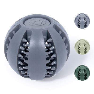Playing Dog Toys Silicone Ball for Interactive Teeth Cleaning and Leak Food Dispensing