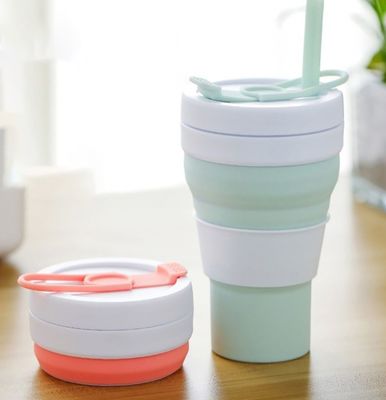 Stock Portable Retractable Collapsible Water Bottle for Event Gift and Pocket Coffee Cup