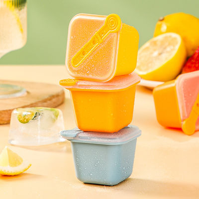 Silicone Square Ice Cube Tray Making Mold with Lid 6PACK Refrigerator Accessory