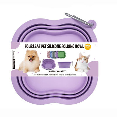 Pet Dog Feeding Bowl 500/1000ML Capacity Portable and Eco Friendly Silicone Material
