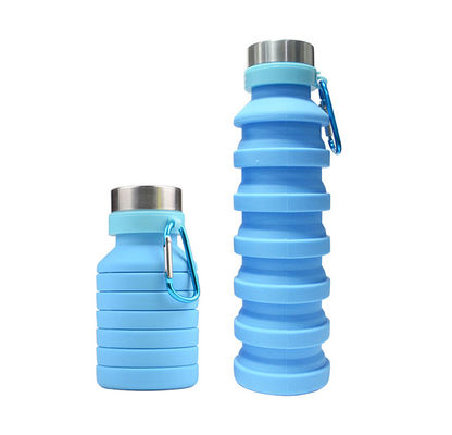 Stocked Portable Silicone Sports Bottle for Travel Gym Camping Leak Proof and Foldable