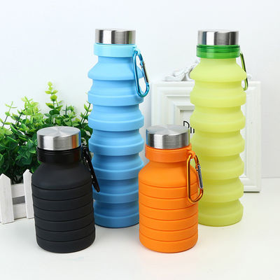 Stocked Portable Silicone Sports Bottle for Travel Gym Camping Leak Proof and Foldable