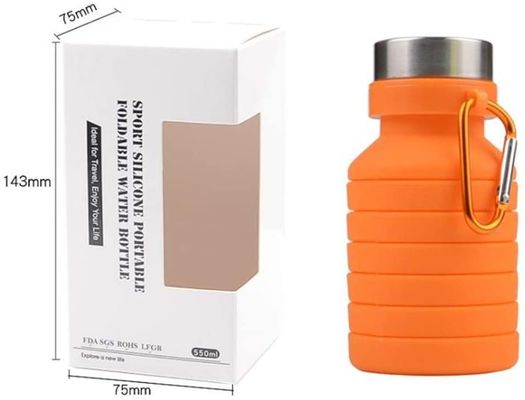 Stocked Portable Silicone Sports Bottle for Travel Gym Camping Leak Proof and Foldable