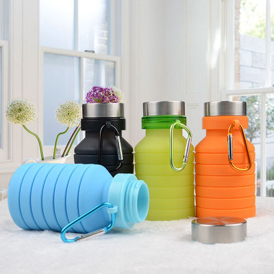 Stocked Portable Silicone Sports Bottle for Travel Gym Camping Leak Proof and Foldable