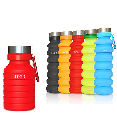 Stocked Portable Silicone Sports Bottle for Travel Gym Camping Leak Proof and Foldable
