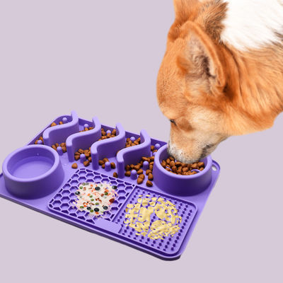 Customizable Silicone Pet Bowl Lick Mat for Slow Eating and Anti-Obesity Training