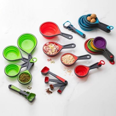 Lightweight Collapsible Measuring Cups And Spoons Set With Scale For Precise Results