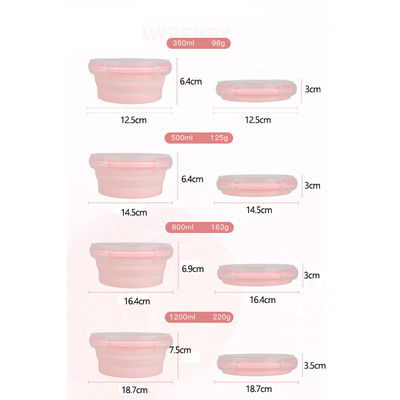 Collapsible Folding Silicone Box Set for Microwave Safe Food Storage Blue