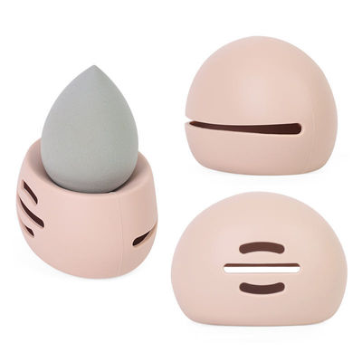 Custom Eco-friendly Soft Silicone Makeup Sponge Blender Holder Box for Cosmetic Travel