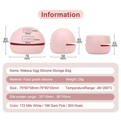 Custom Eco-friendly Soft Silicone Makeup Sponge Blender Holder Box for Cosmetic Travel
