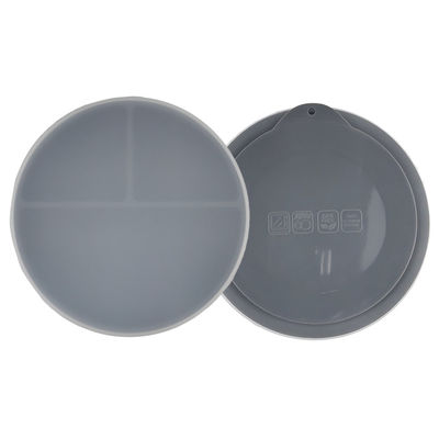Silicone Baby Plate with Lid and Suction Customized Color Food Grade Feeding Set