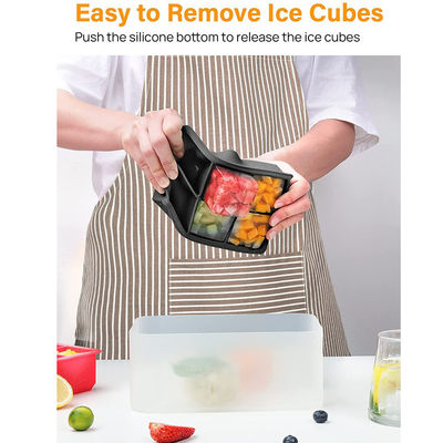 Square Ice Cube Trays Set BPA Free Reusable Mold for Whiskey Cocktails Bourbon Sample