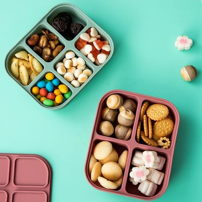 Silicone Baby Food Storage Container Rectangle Shape Microwave Safe BPA Free Reusable