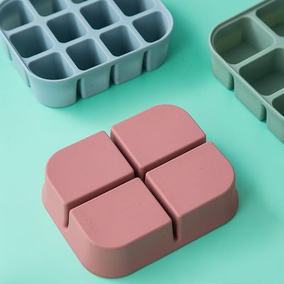 Silicone Baby Food Storage Container Rectangle Shape Microwave Safe BPA Free Reusable