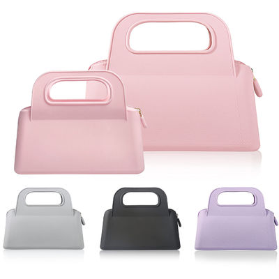 Colorful Customized Silicone Zipper Pouch for Women's Cosmetic and Toiletry Storage