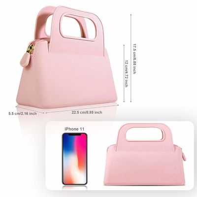 Colorful Customized Silicone Zipper Pouch for Women's Cosmetic and Toiletry Storage