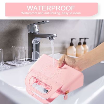 Colorful Customized Silicone Zipper Pouch for Women's Cosmetic and Toiletry Storage