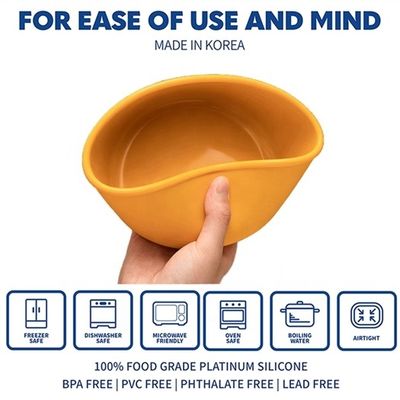 Kitchen Food Storage Round Silicone Lunchbox Bento Box with BPA Free and Fresh-keeping