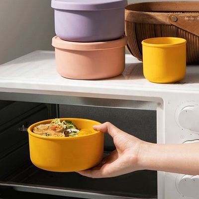 Kitchen Food Storage Round Silicone Lunchbox Bento Box with BPA Free and Fresh-keeping