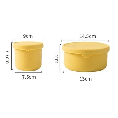 Kitchen Food Storage Round Silicone Lunchbox Bento Box with BPA Free and Fresh-keeping