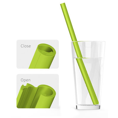 Shenzhen Sells Bpa Free Silicone Openable Straw for Travel Custom Color 230*11mm/17g