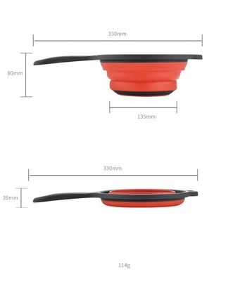 Kitchen Tools Round Basket Collapsible Colander Sink Strainer Set with PP TPR Handle