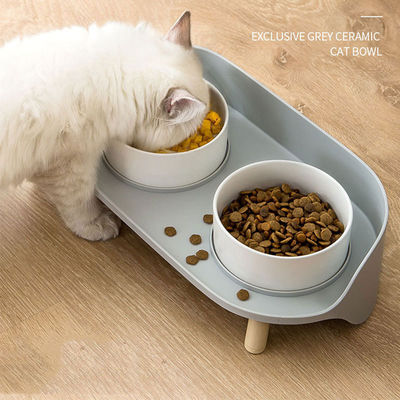 NO Time Setting Elevated Ceramic Pet Bowls for Cats and Dogs Custom Porcelain Feeders