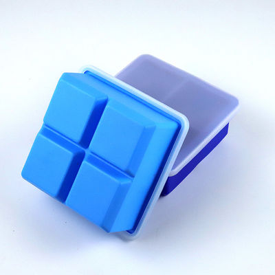 Custom Logo 116g Bpa Free Silicone Ice Cube Tray With Lid Mold Shape Supply