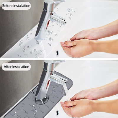 Home Kitchen Tableware Black Silicone Sink Splash Guard with Water Absorbent Design