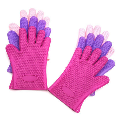 Logo Customized Heat Resistant Silicone Cooking Gloves for Hot Pot Holder in Kitchen