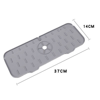 Home Kitchen Tableware Black Silicone Sink Splash Guard with Water Absorbent Design
