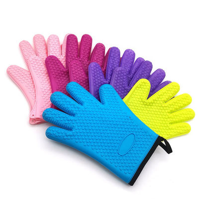 Logo Customized Heat Resistant Silicone Cooking Gloves for Hot Pot Holder in Kitchen