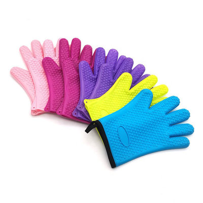 Logo Customized Heat Resistant Silicone Cooking Gloves for Hot Pot Holder in Kitchen