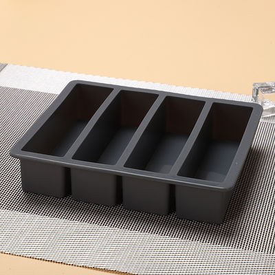 Multicolor 4 Grids Ice Cube Trays Molds with Food Grade Silicone Material 17*14.3*3.6cm
