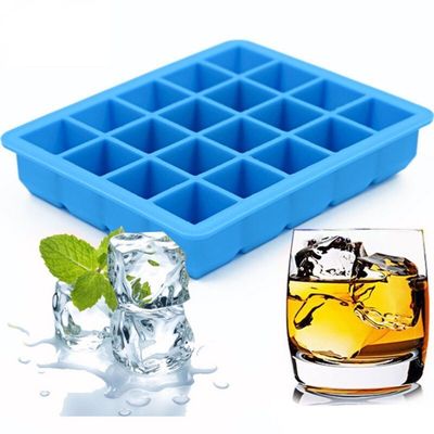 Silicone Ice Cube Tray 15*12.3*2.3cm for Freezer Easy Release Square Shaped Ice Mould
