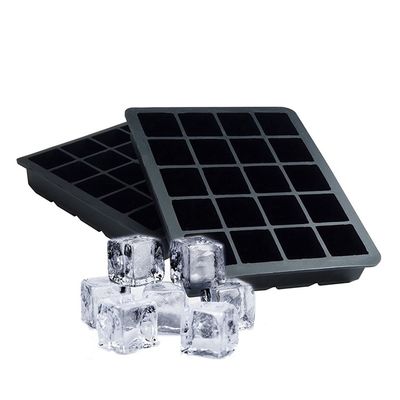 Silicone Ice Cube Tray 15*12.3*2.3cm for Freezer Easy Release Square Shaped Ice Mould