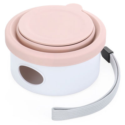 Outdoor Travel Dog Feeder 3 in 1 Collapsible Pet Water Bowl with Lid and Foldable Design