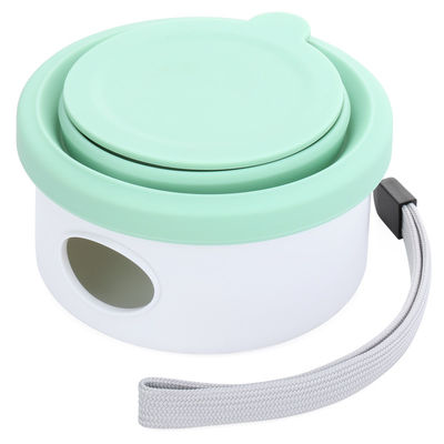 Outdoor Travel Dog Feeder 3 in 1 Collapsible Pet Water Bowl with Lid and Foldable Design