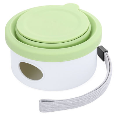 Outdoor Travel Dog Feeder 3 in 1 Collapsible Pet Water Bowl with Lid and Foldable Design