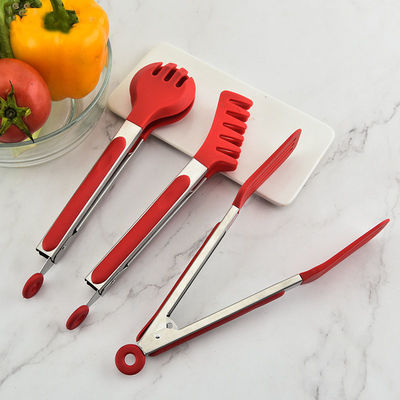 Home Kitchen Restaurant Utensils Food Tong Set for BBQ Salad and Barbecue Steak 3-Piece