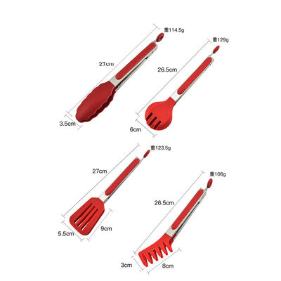 Home Kitchen Restaurant Utensils Food Tong Set for BBQ Salad and Barbecue Steak 3-Piece