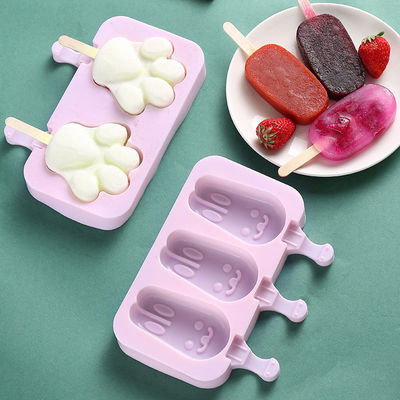 BPA Free Customized Design Silicon Ice Cream Popsicle Mold Making with Stick