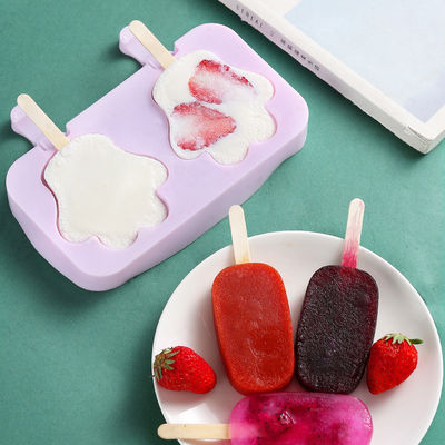 BPA Free Customized Design Silicon Ice Cream Popsicle Mold Making with Stick